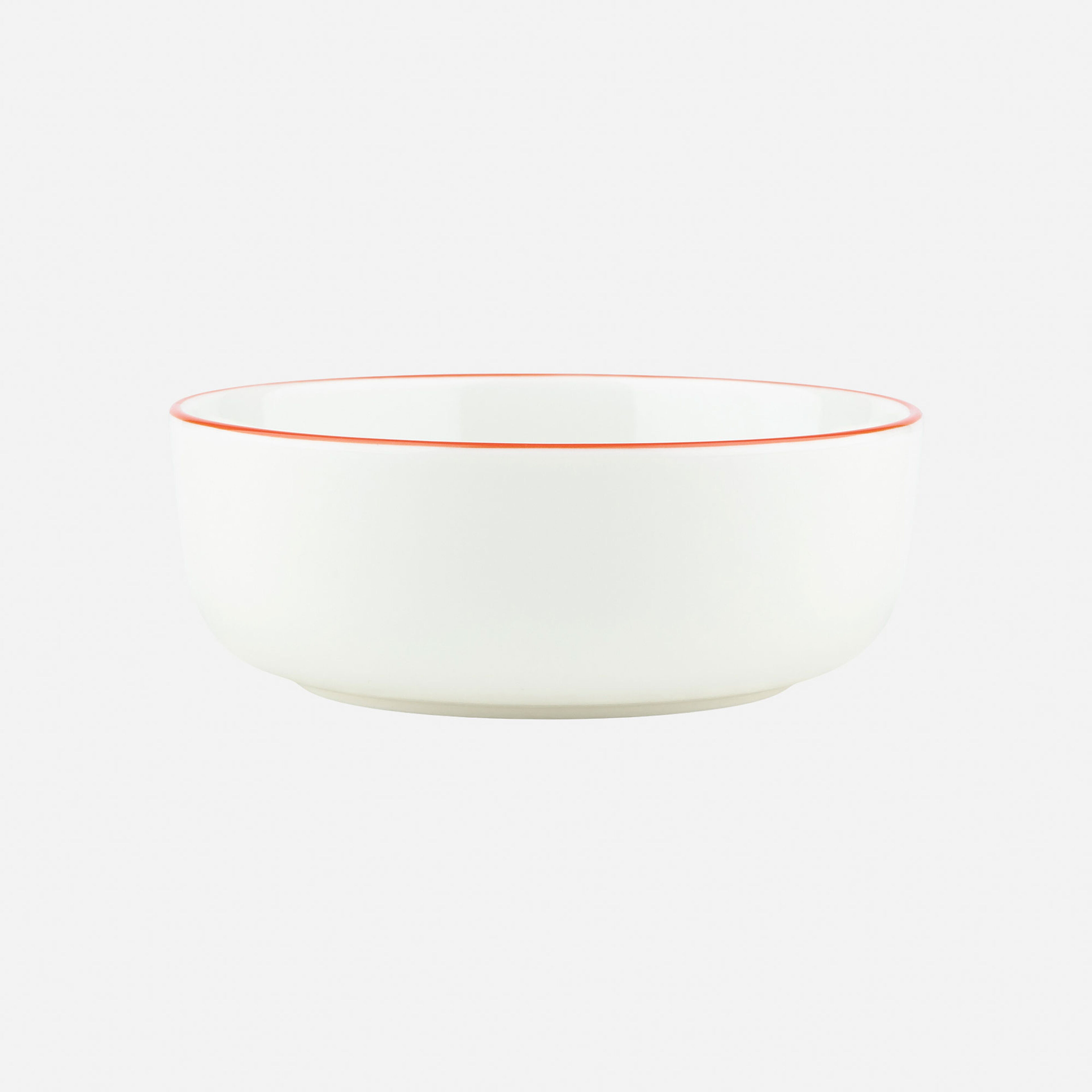 Unikko skål 4 dl, hvid/lyseblå/orangerød
