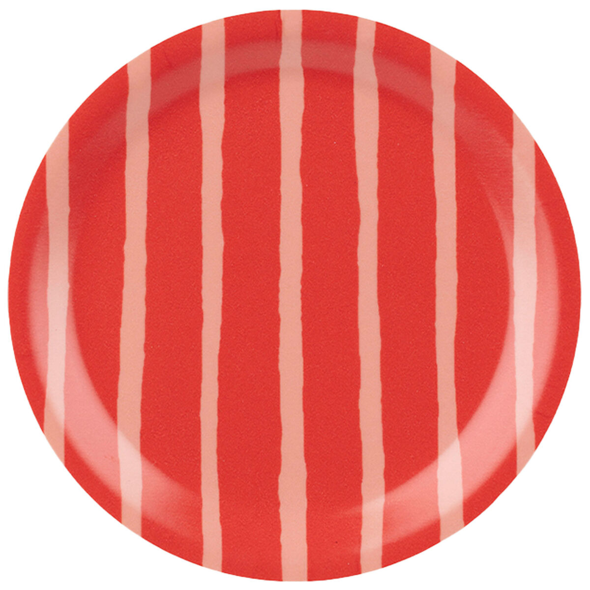 Piccolo glasunderlägg 11 cm, laxrosa/orangeröd