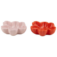 Unikko skål 11 cm 2-pak, lyserød/orangerød