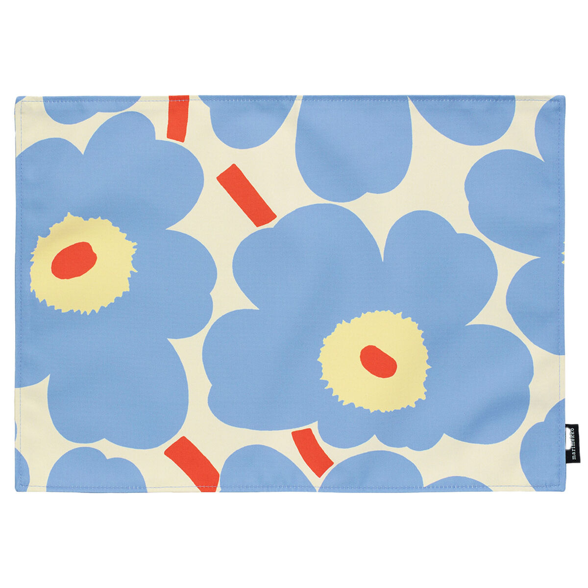 Pieni Unikko bordbrikke 31 × 42 cm, hvit/blå