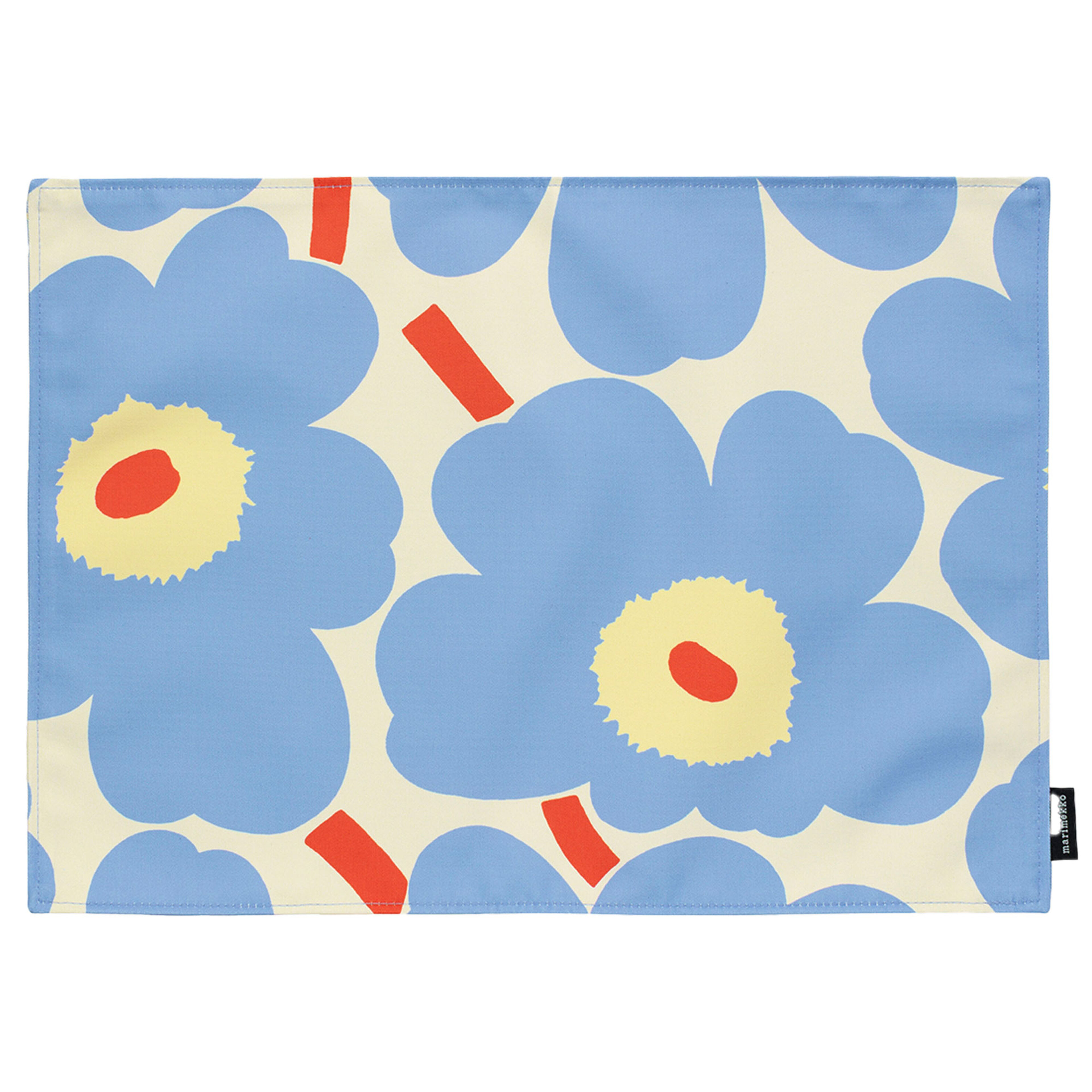 Pieni Unikko bordbrikke 31 × 42 cm, hvit/blå