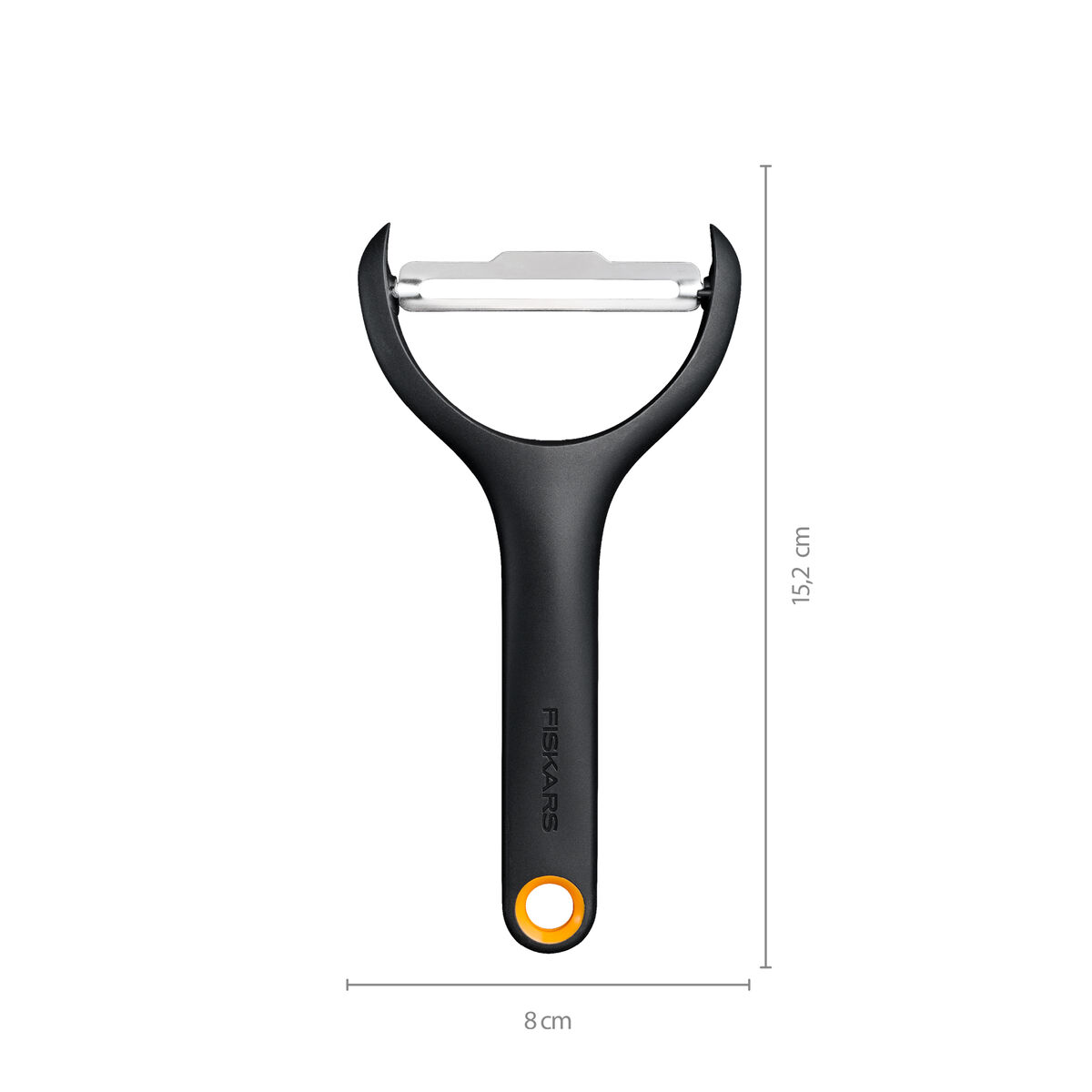 Functional Form grøntsagsskræller 15 cm, sort/orange