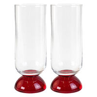 Spice högt dricksglas 38 cl 2-pack, röd