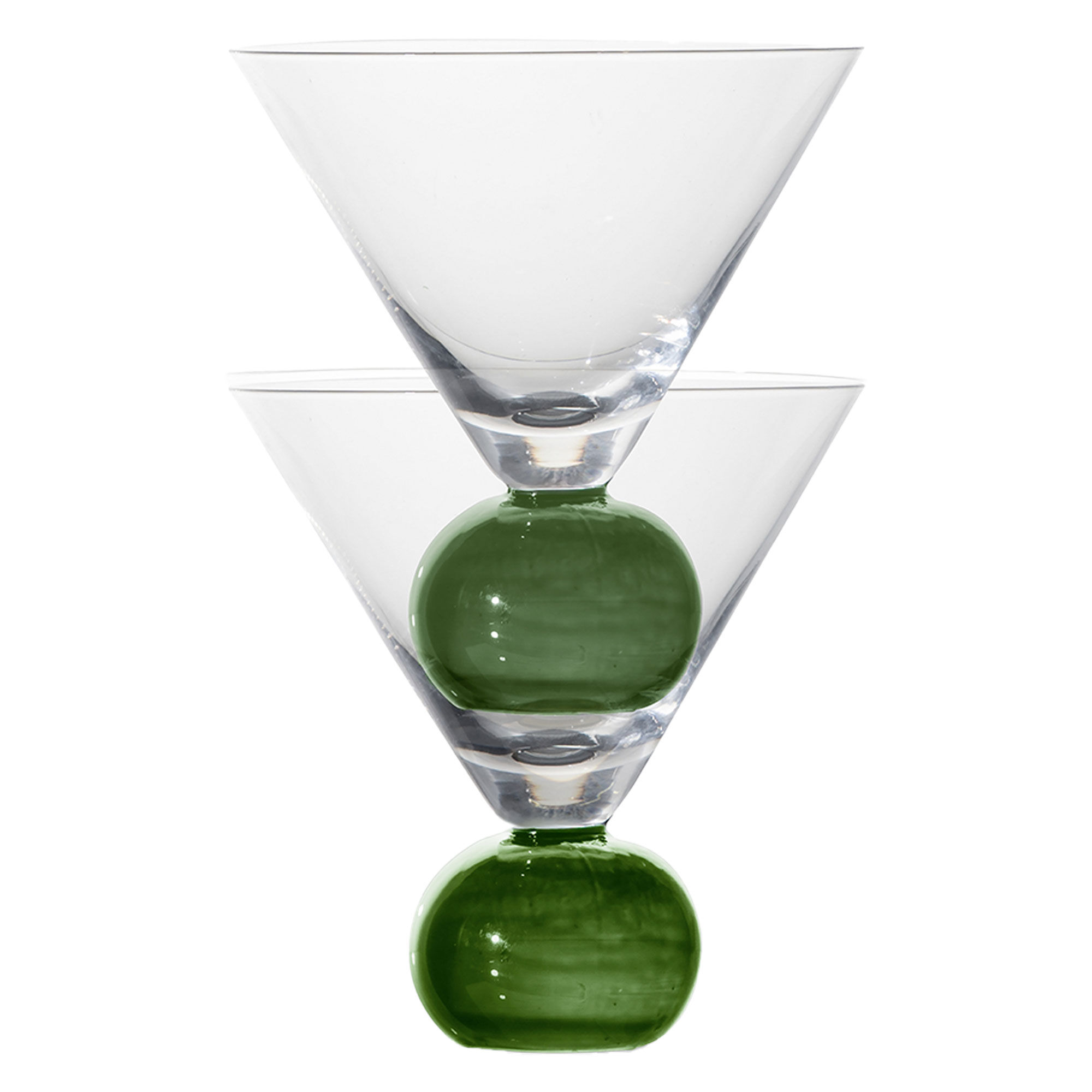 Byon Spice glas 24 cl, 2-pak, mørkegrøn