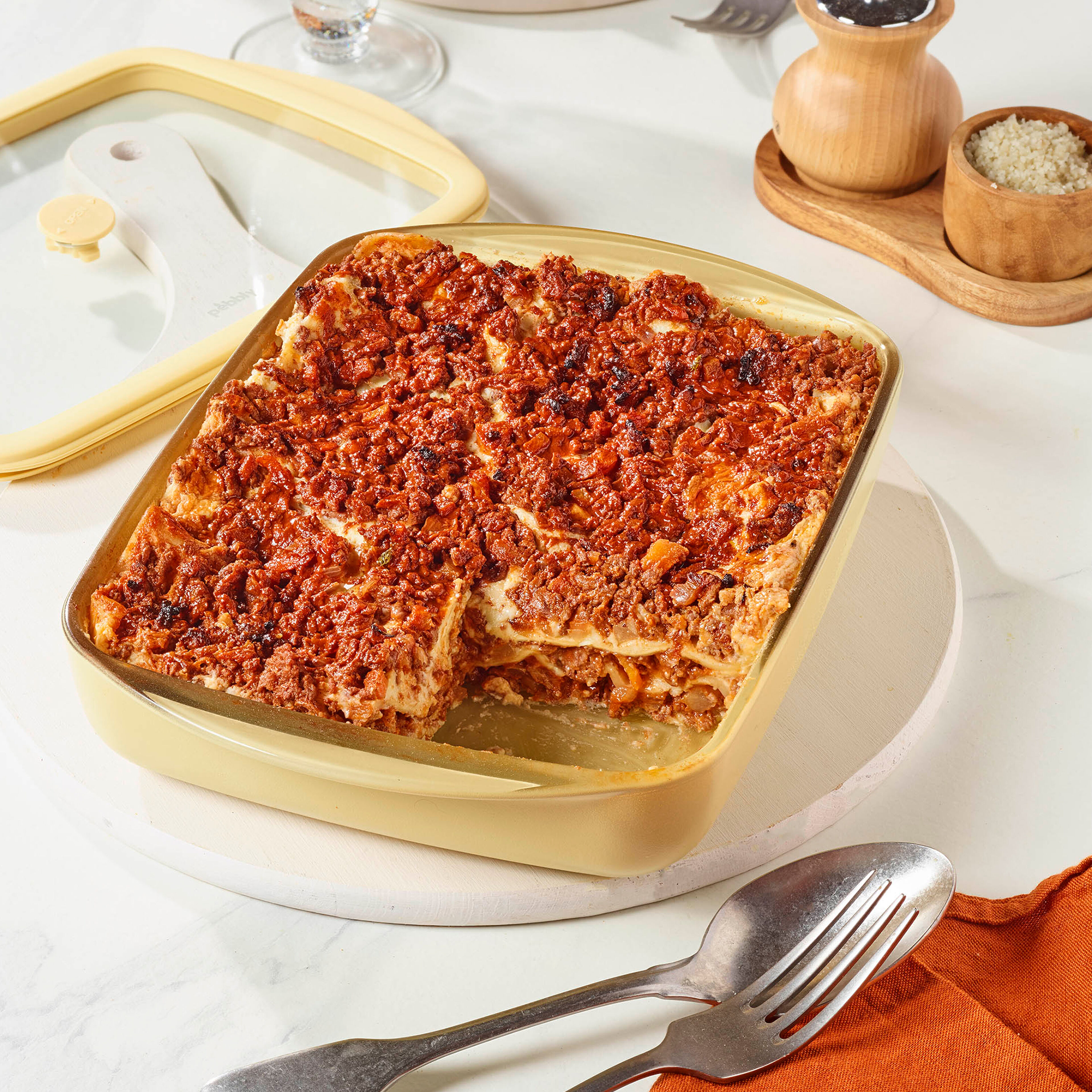 Rektangulär ugnssäker form 1,6 liter, egg shell