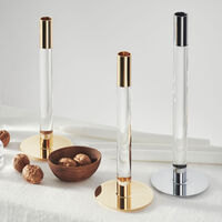 Lumiere Kynttilänjalka 26,5 cm, kulta/lasi