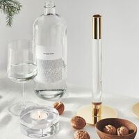 Lumiere Kynttilänjalka 26,5 cm, kulta/lasi