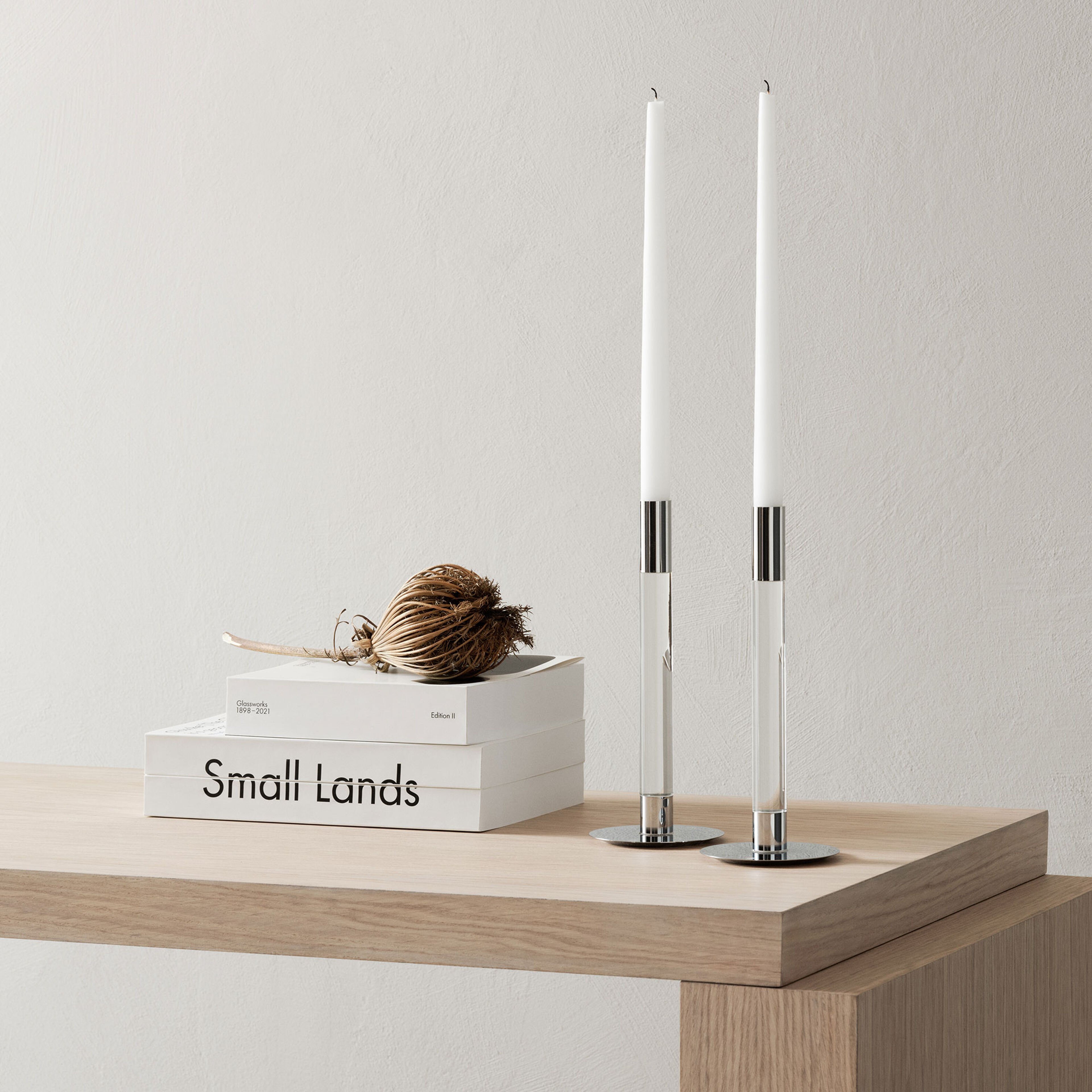 Lumiere lysestake 26,5 cm, sølv/metall