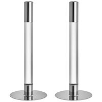 Lumiere lysestage 26,5 cm 2-pak, sølv/glas