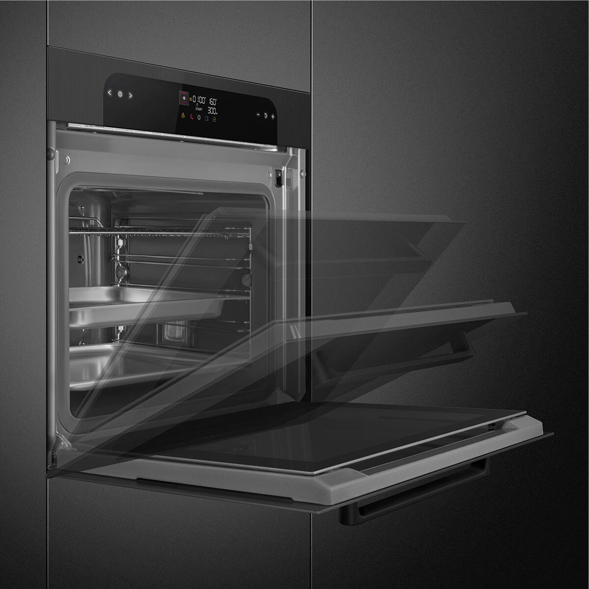 SO6202S3PB Musa kombiovn med dampfunktion 60 cm, sort