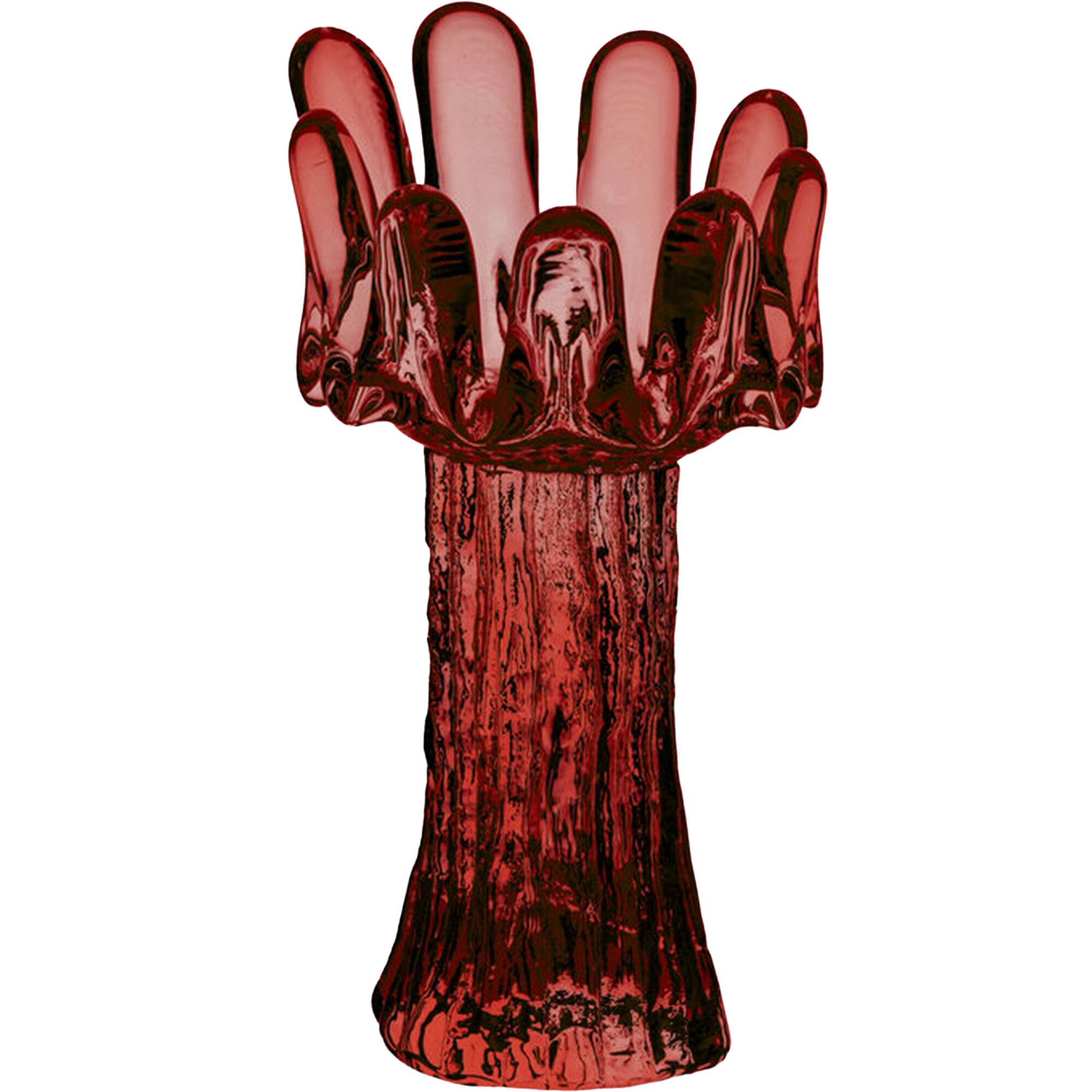 Kosta boda Sunflower lysestage 18 cm, r&oslash;d