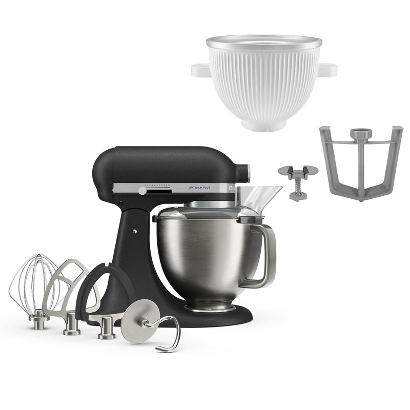 Artisan Plus køkkenmaskine med istilbehør til is, cast iron black