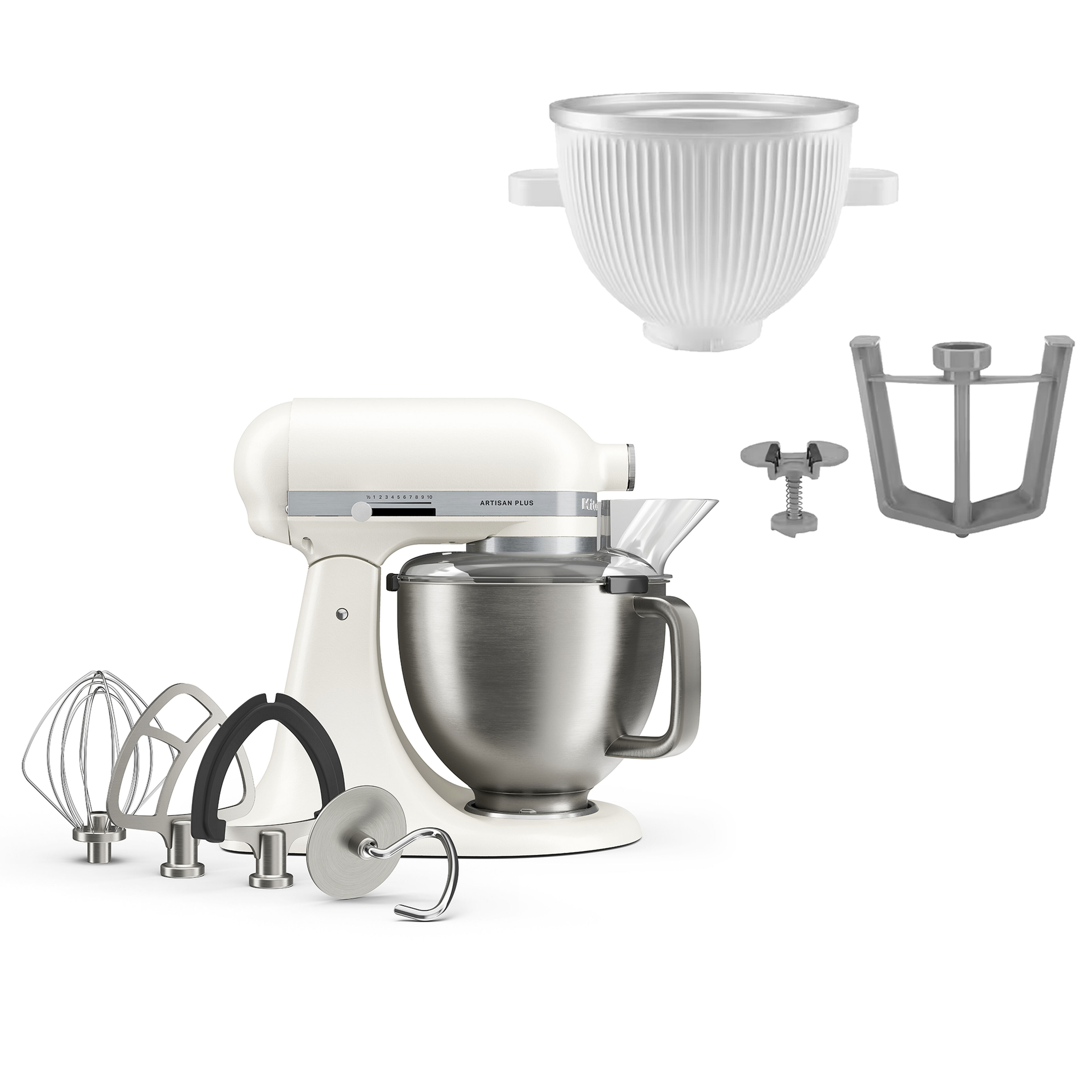 Artisan Plus køkkenmaskine med istilbehør, porcelain white