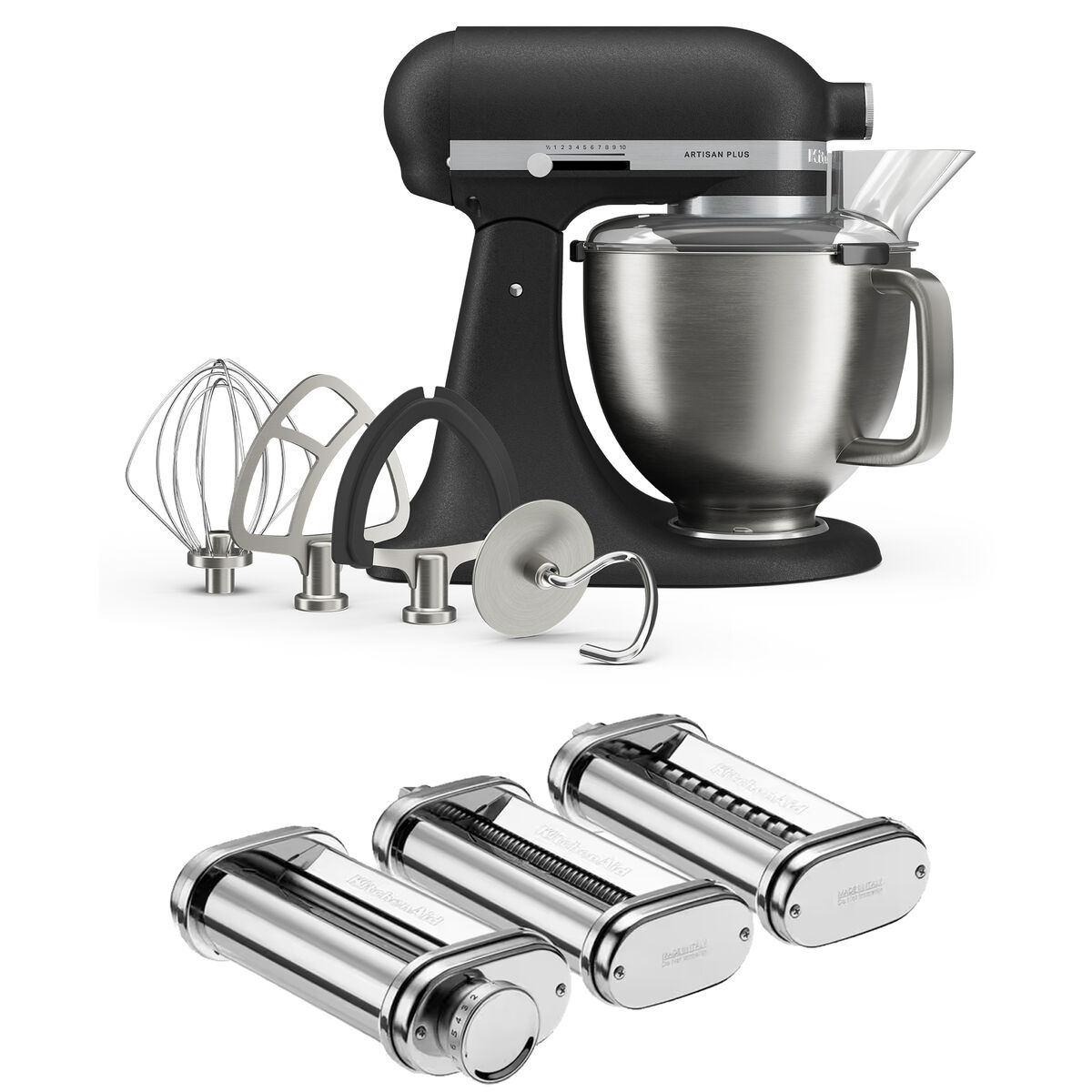 Artisan Plus yleiskone pastasetillä 4,7 litraa, cast iron black