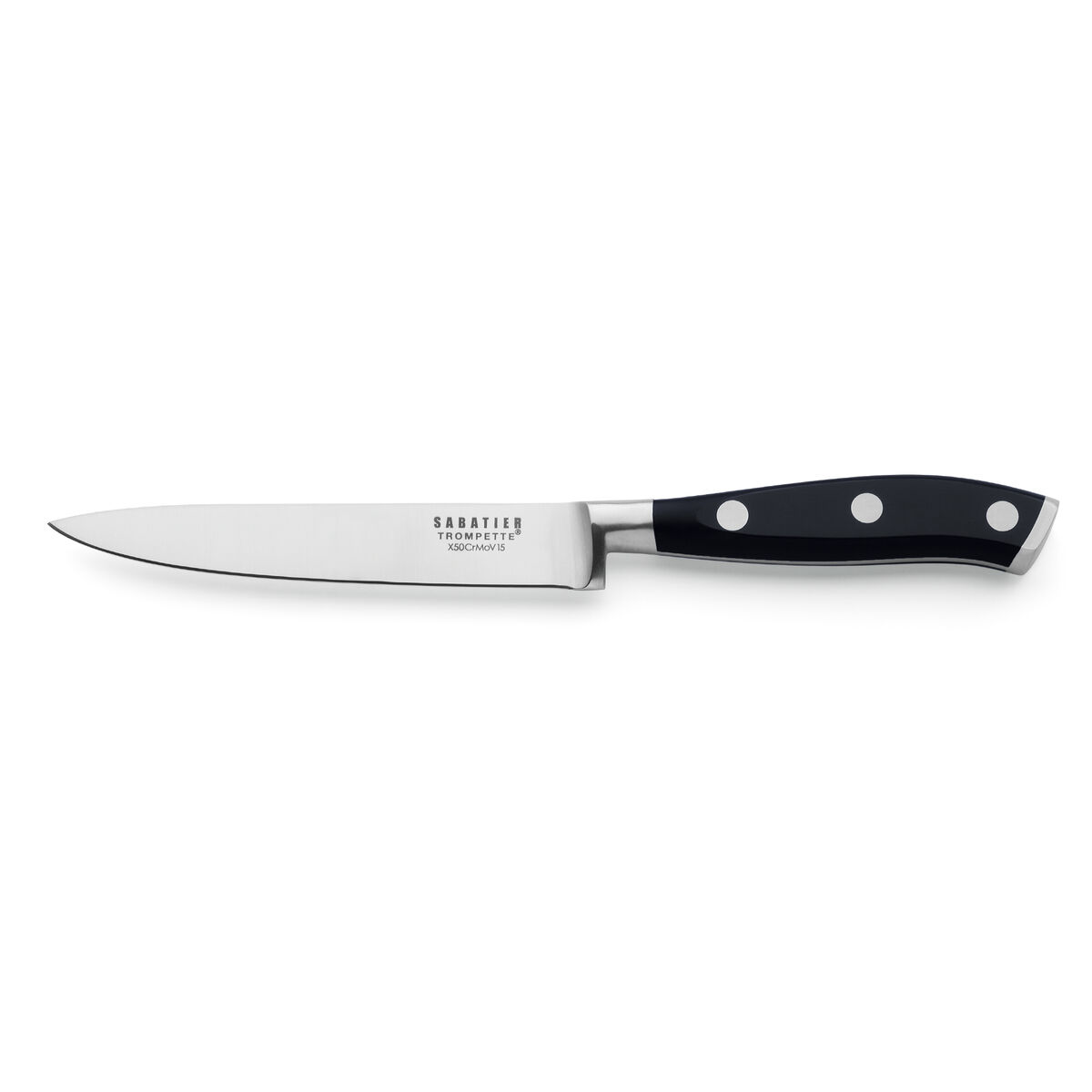 Vulcano allroundkniv 12 cm, stål/sort