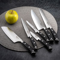 Vulcano allroundkniv 12 cm, stål/sort