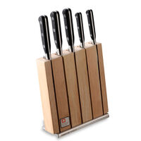 Vulcano knivset med knivblock, rostfri/svart