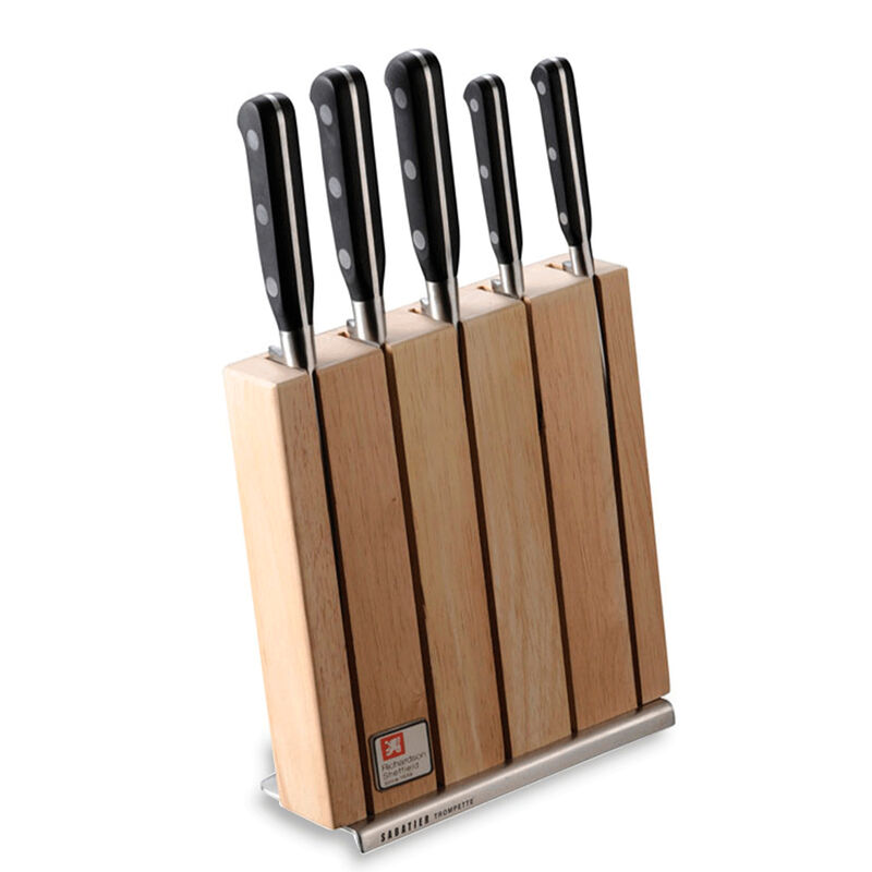 Vulcano knivset med knivblock, rostfri/svart