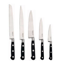 Vulcano knivset med knivblock, rostfri/svart