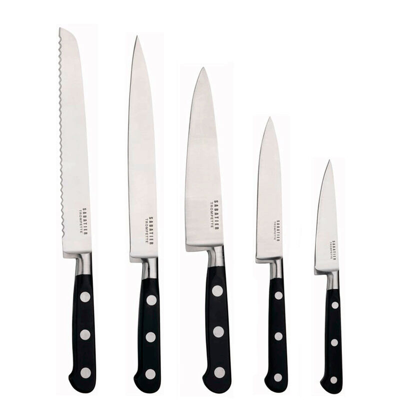 Vulcano knivset med knivblock, rostfri/svart