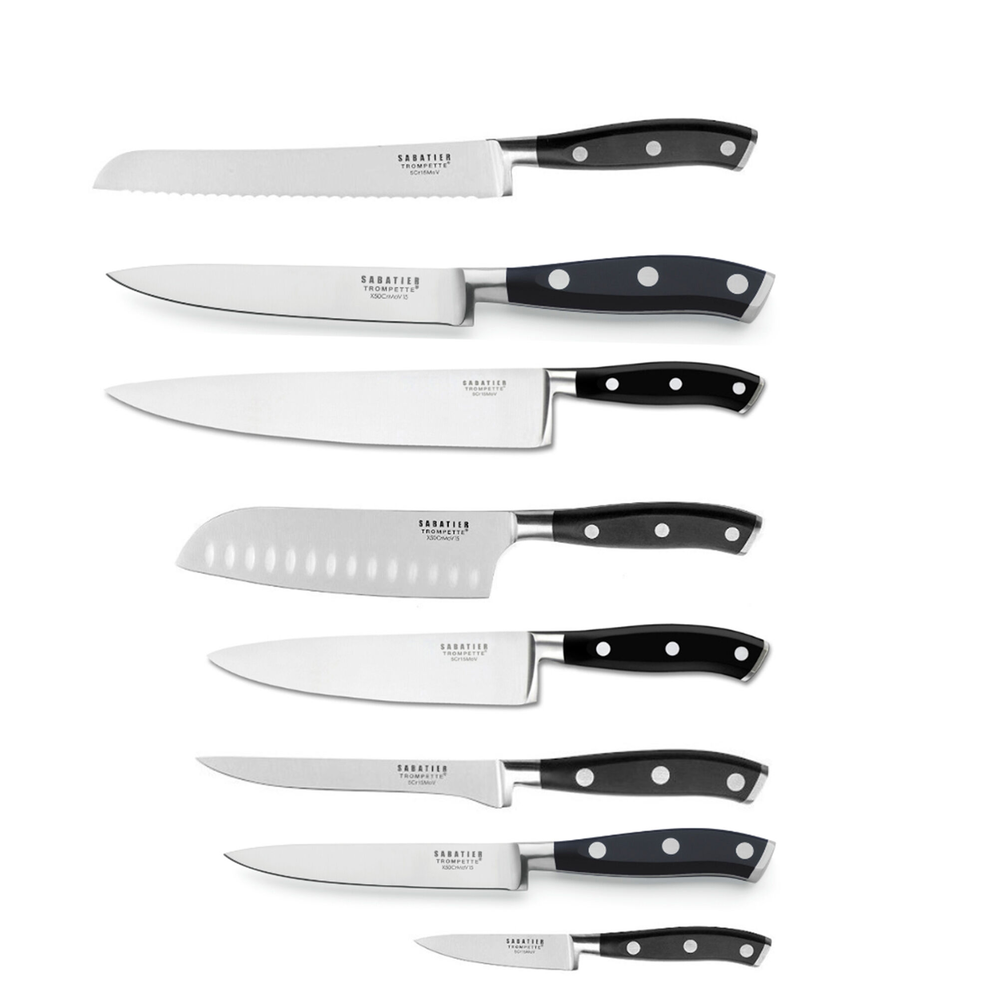 Sabatier trompette Vulcano knivset 8 delar