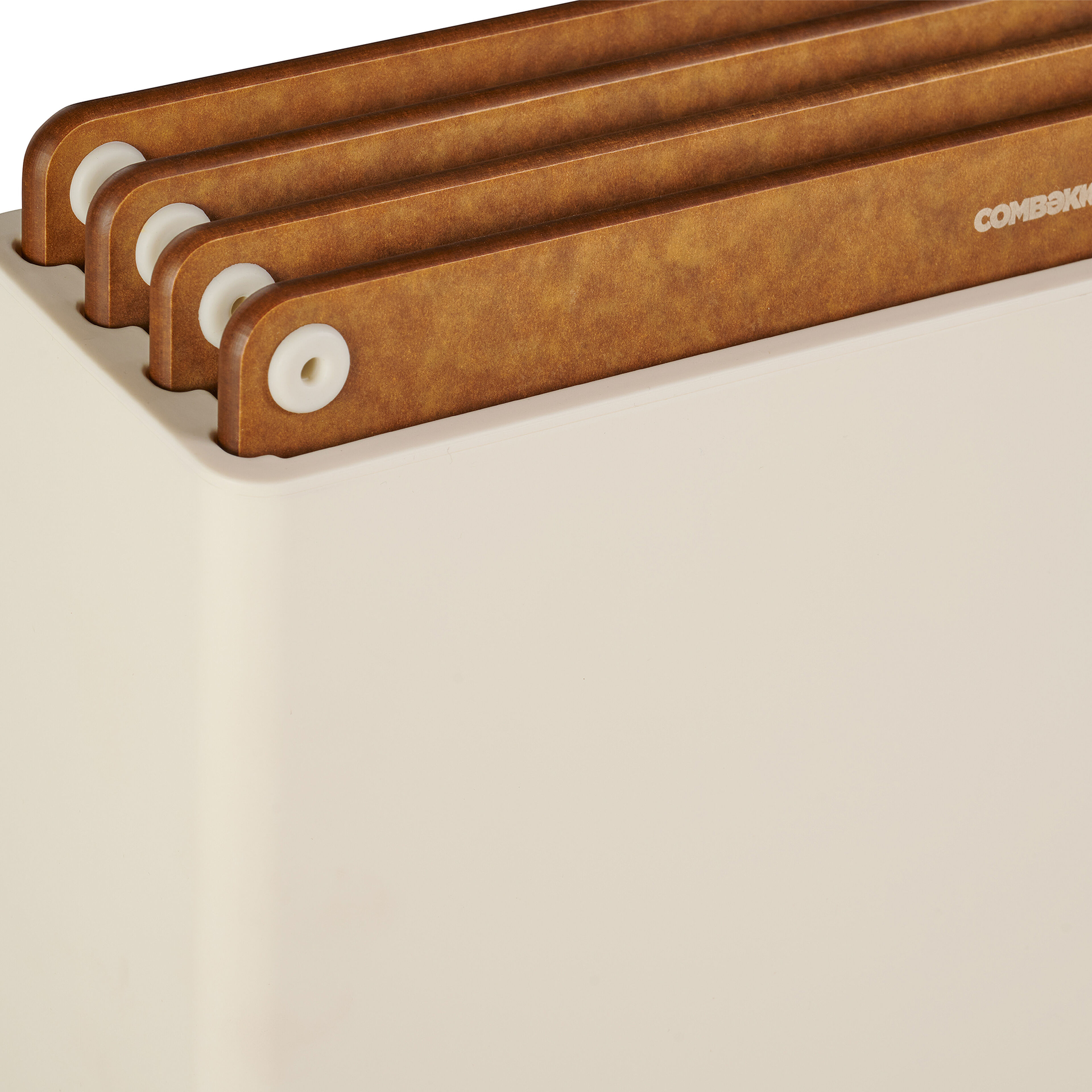 Skärbrädehållare med 4 skärbrädor, sand