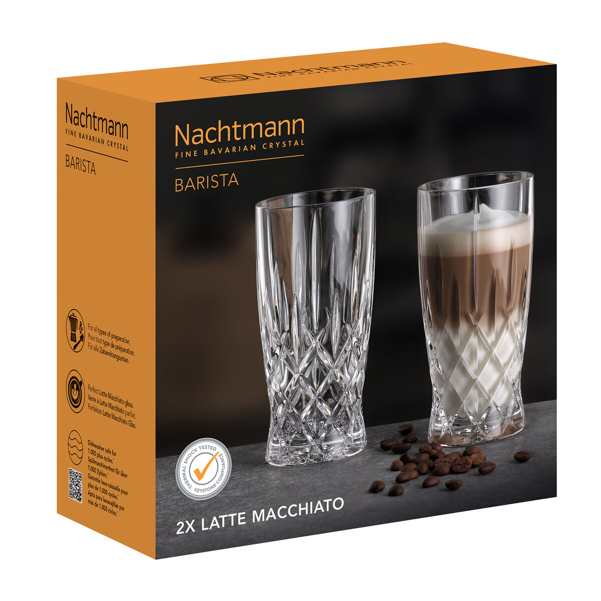 Nachtmann Noblesse Barista Latte, klar, 2 stk.