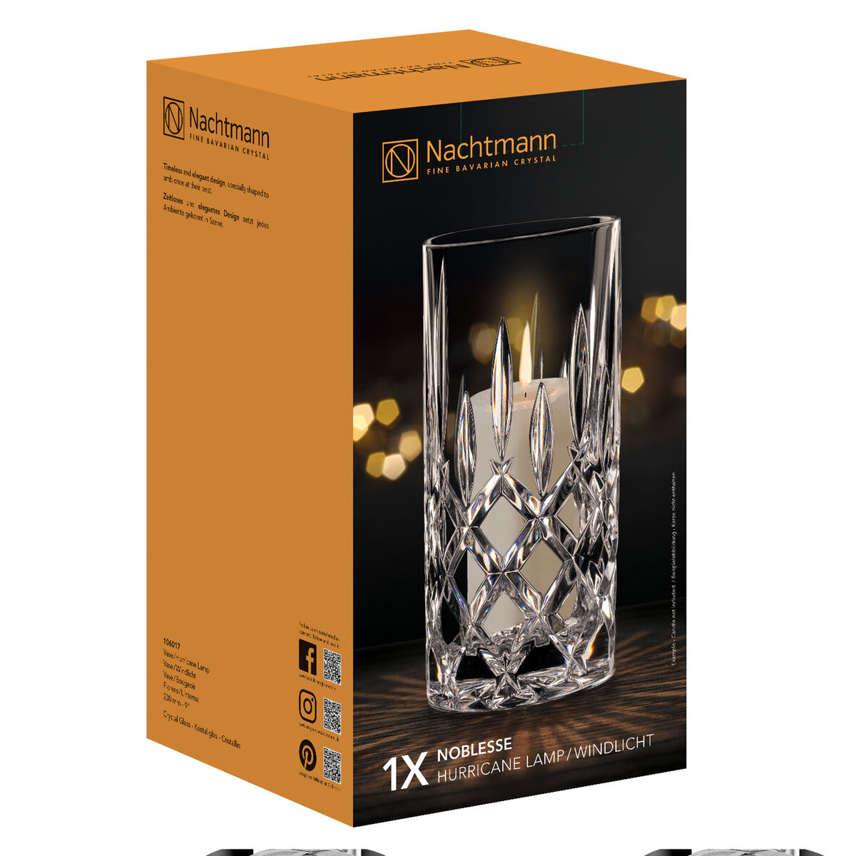 Noblesse vase 23 cm, klar