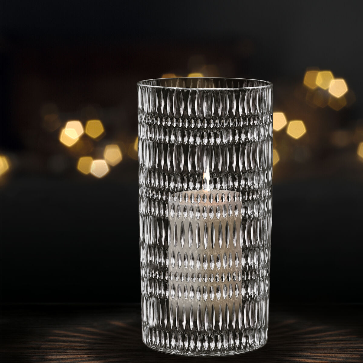 Ethno vase 23 cm, klar