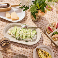 Inka serveringsfat, beige