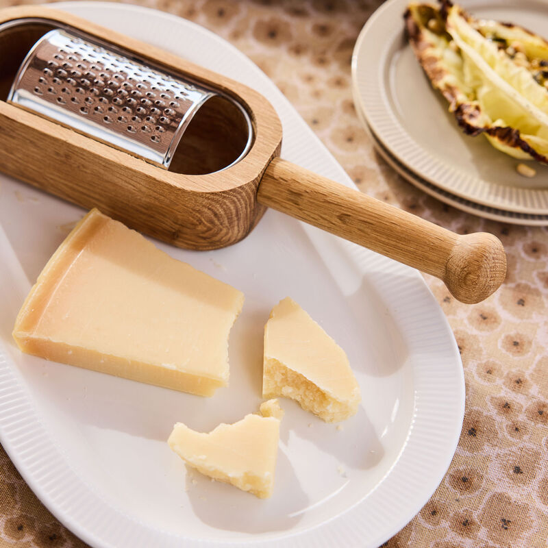 Inka serveringsfat, vit