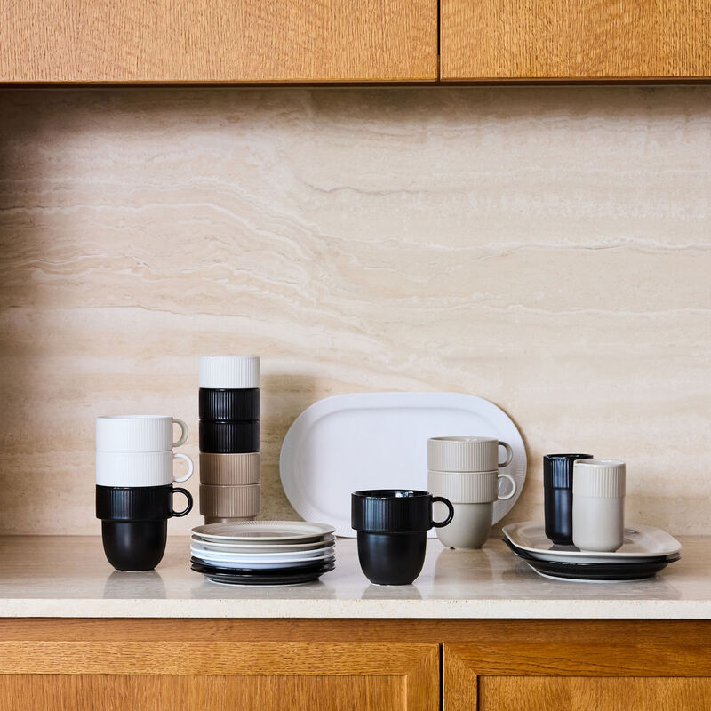 Inka serveringsfat, vit