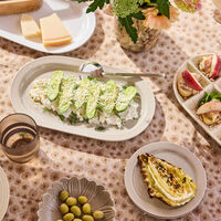 Inka serveringsfat, vit