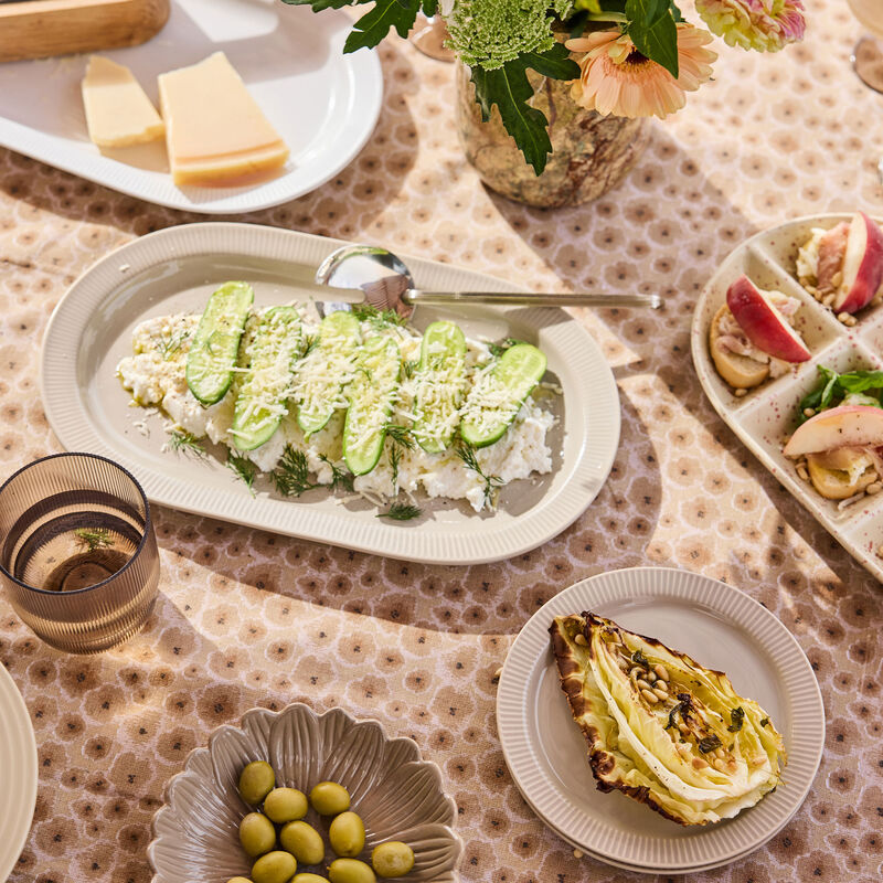 Inka serveringsfat, vit