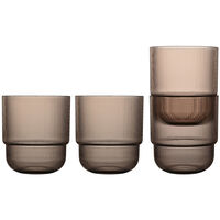 Billi Vandglas, brun, 4 stk.