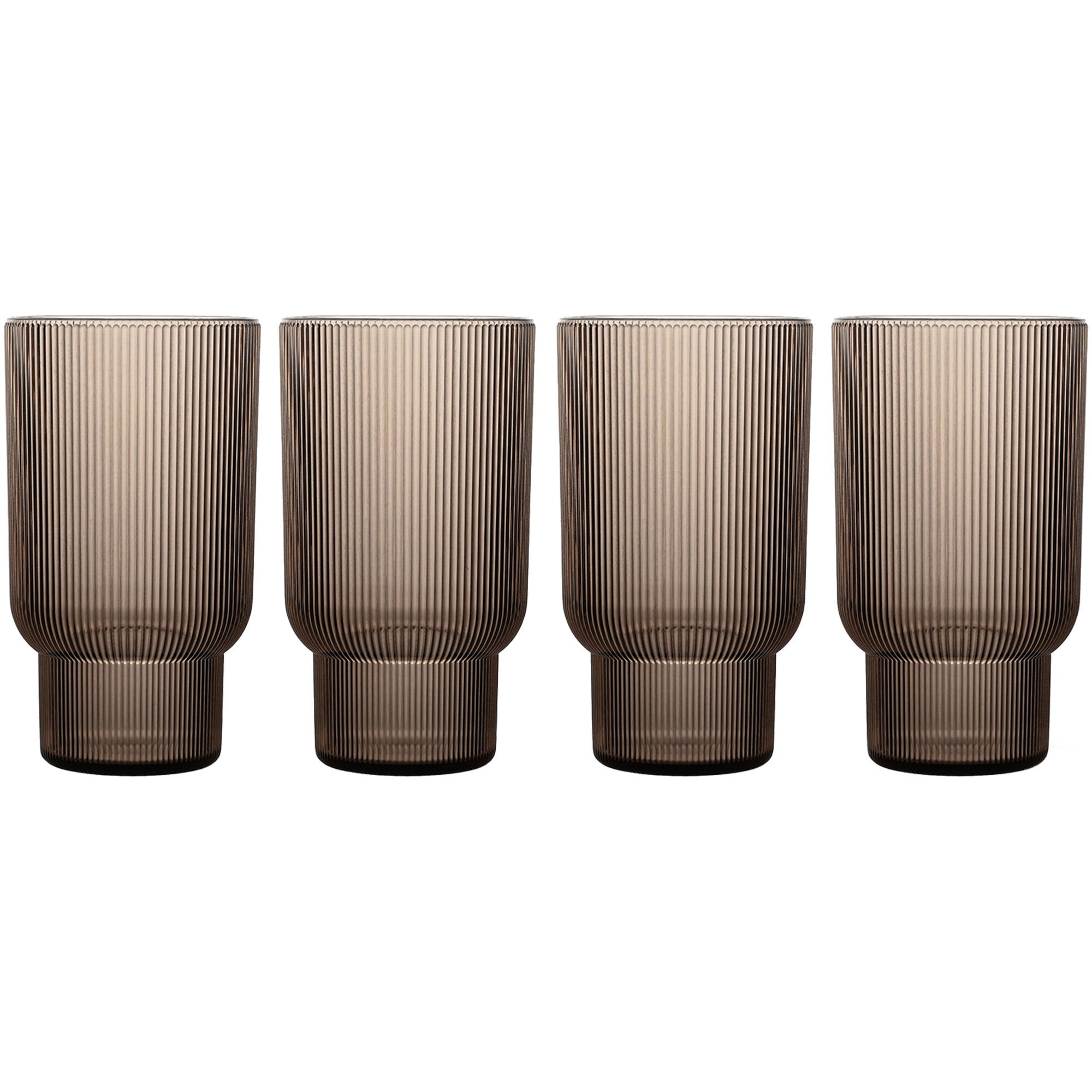 Sagaform Billi vandglas, brun, 4 stk.