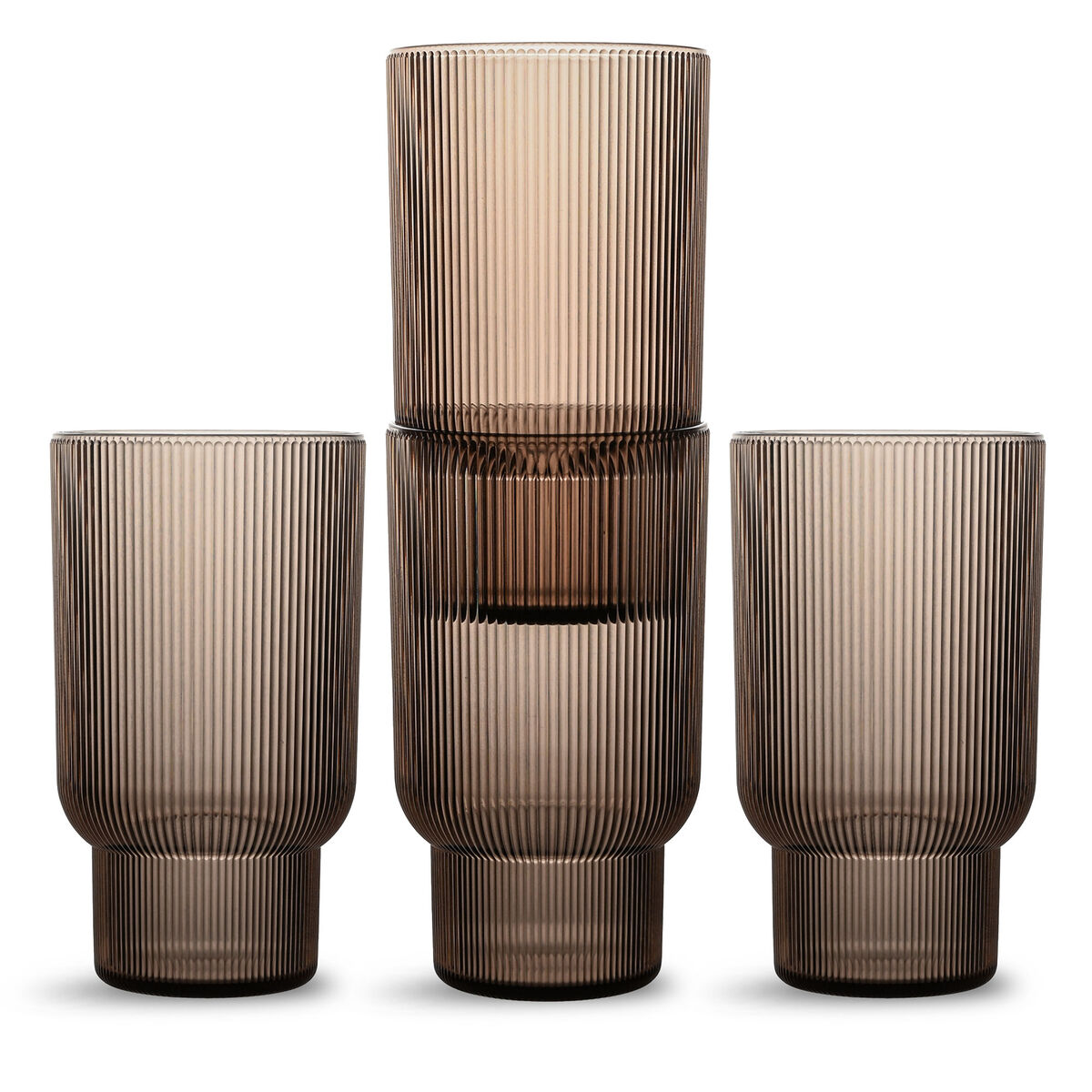 Billi vandglas, brun, 4 stk.