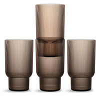 Billi vandglas, brun, 4 stk.