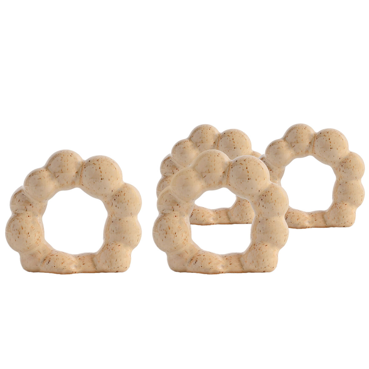 Byon Porto servettring 4-pack, beige