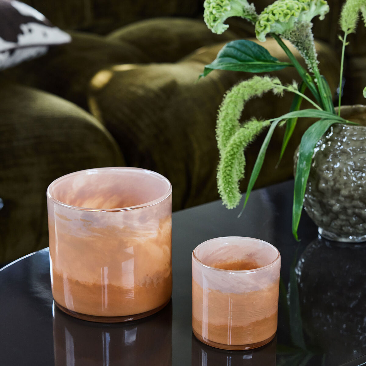 Calore Faded telysholder XS, apricot/peach/beige