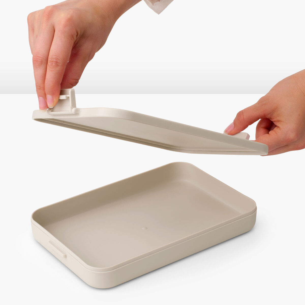 Make & Take matlåda platt, soft beige