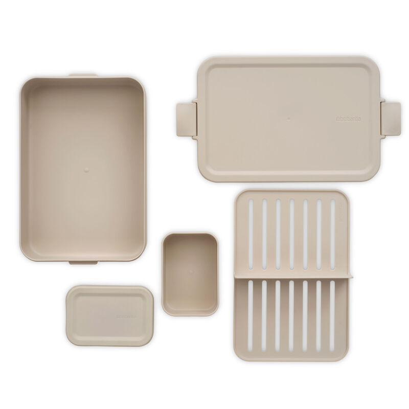 Make & Take bento matlåda stor, soft beige