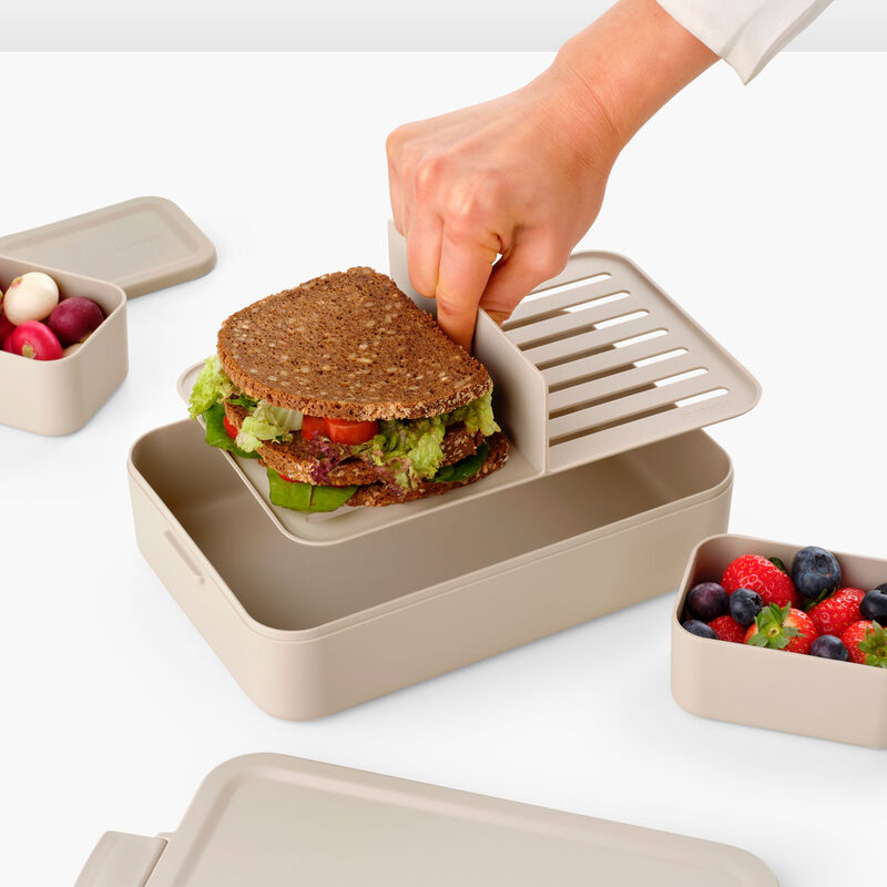 Make & Take bento matlåda stor, soft beige