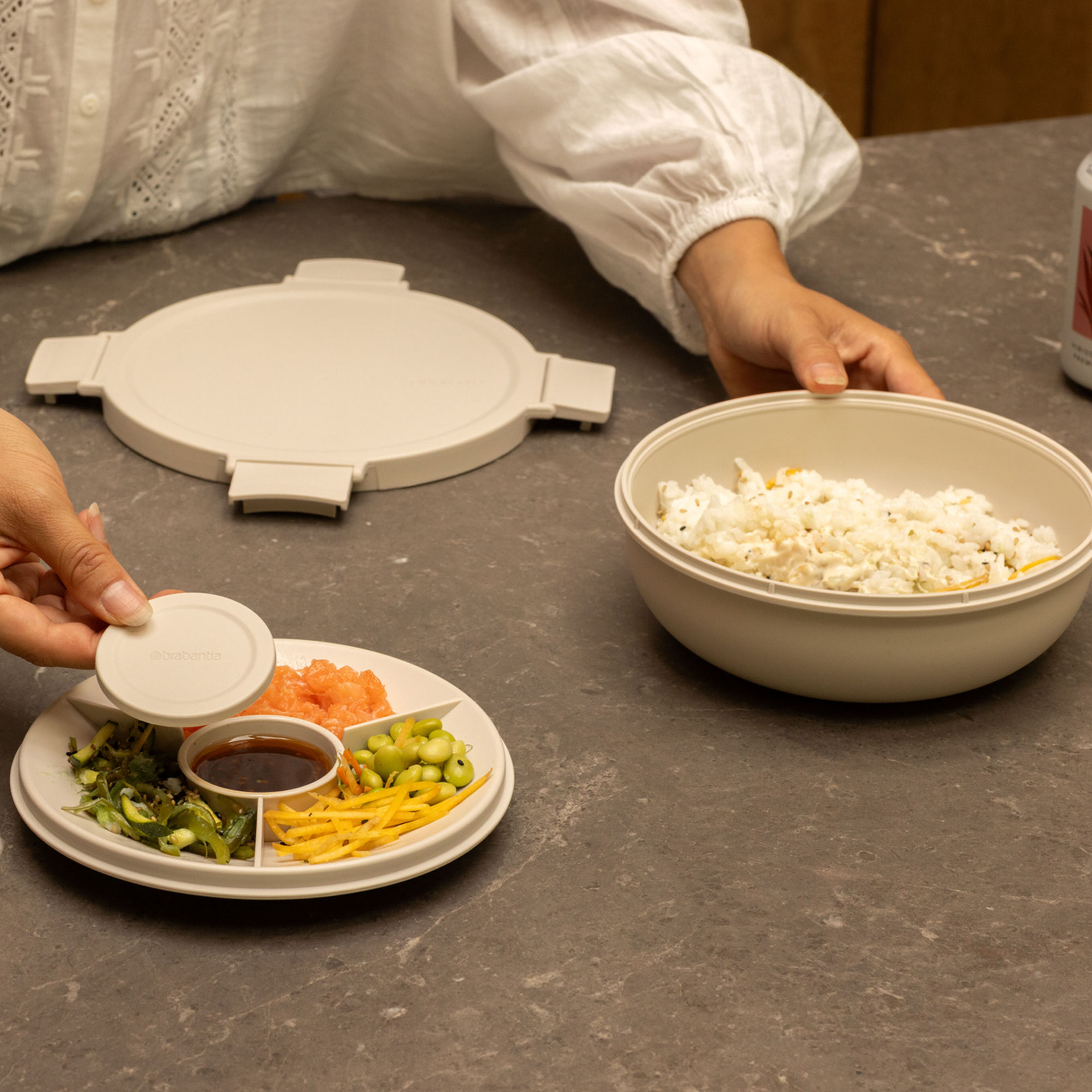 Make & Take salladsskål 1,3 liter, soft beige