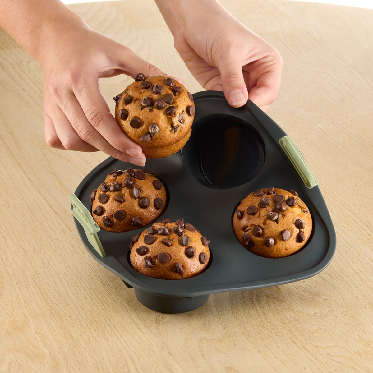 Airfryerform muffins, grå
