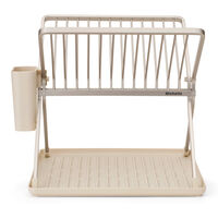 Sinkside sammenklappeligt opvaskestativ, soft beige