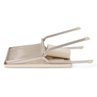 Sinkside sammenklappeligt opvaskestativ, soft beige