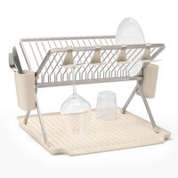 Sinkside hopfällbart diskställ stor, soft beige