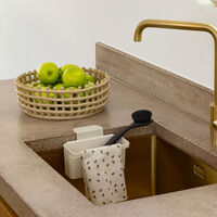 Sinkside integrerad diskbänksorganiserare, soft beige