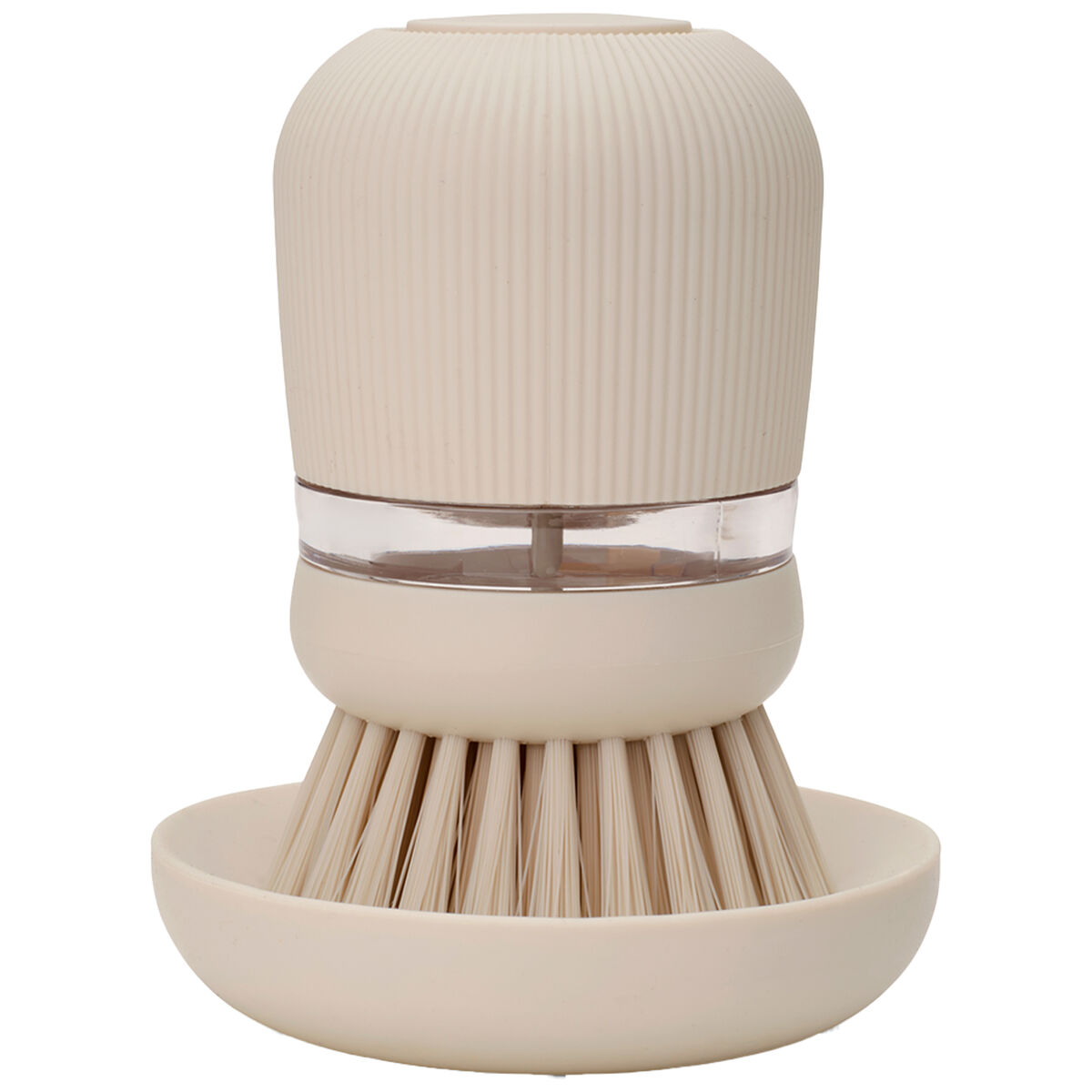 Sinkside opvaskebørste med sæbedispenser, soft beige